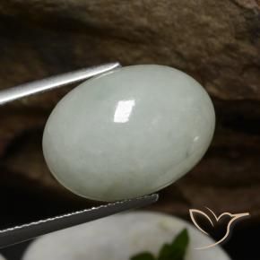 Giadeite Verde medio naturale da 11.67 ct, Ovale, Traslucido