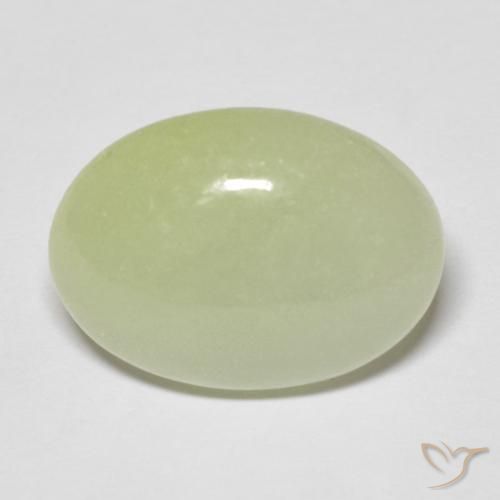 10.83ct Naturale Verde oliva Giadeite, Ovale, Traslucido