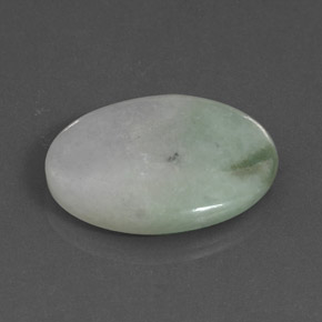 Giadeite naturale verde da 34,38 ct, taglio ovale, traslucido