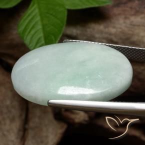 Giadeite Muschio Grigio Verde naturale da 39.00 ct, Ovale, Opaco