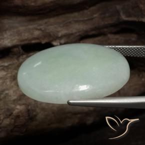 Giadeite Giallo Pallido Verde naturale da 36.21 ct, Ovale, Opaco