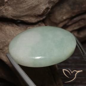 Giadeite Verde medio naturale da 41.15 ct, Ovale, Opaco