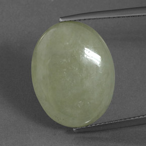 Giadeite Verde pastello naturale da 13.97 ct, Taglio ovale, Trasparente