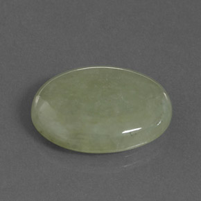 Giadeite Verde pastello naturale da 13.97 ct, Taglio ovale, Trasparente