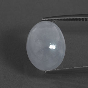 Giadeite naturale blu da 9,76 ct, taglio ovale, opaco