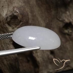 Giadeite Grigio naturale da 11.34 ct, Ovale, Traslucido