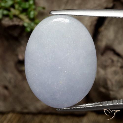 21.11ct Naturale Grigio Giadeite, Ovale, Traslucido