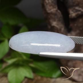 Giadeite Grigio bluastro chiaro naturale da 22.96 ct, Ovale, Opaco