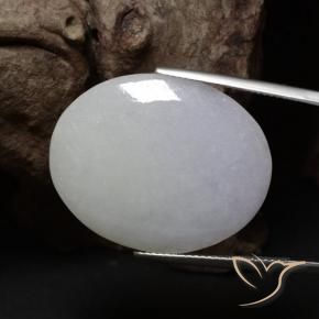 Giadeite Grigio naturale da 34.00 ct, Ovale, Traslucido