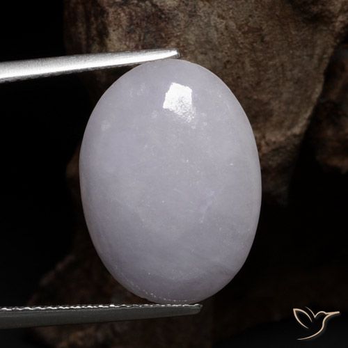 8.98ct Naturale Grigio Giadeite, Ovale, Traslucido