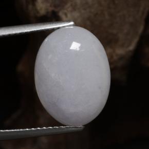 Giadeite naturale blu da 8,66 ct, taglio ovale, traslucido