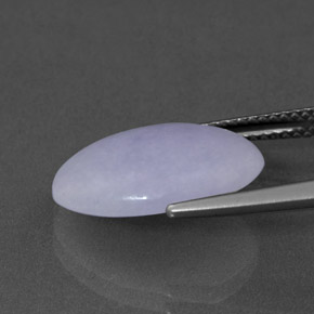 Giadeite naturale blu da 6,77 ct, taglio ovale, opaco