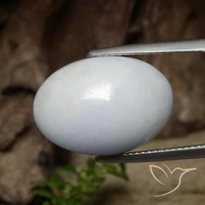 Giadeite Bianco grigio naturale da 18.41 ct, Ovale, Traslucido