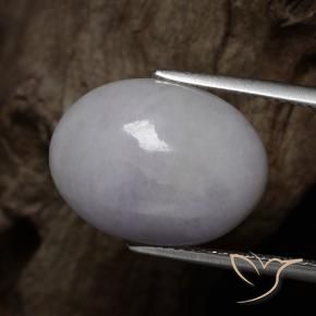 Giadeite Grigio naturale da 14.15 ct, Ovale, Opaco