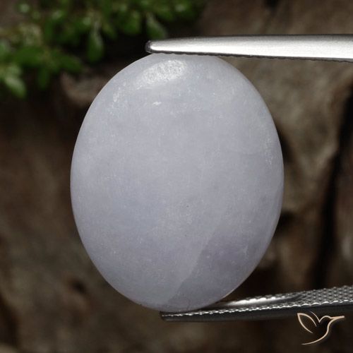 16.67ct Naturale Grigio Giadeite, Ovale, Traslucido