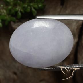 Giadeite Grigio naturale da 16.67 ct, Ovale, Traslucido