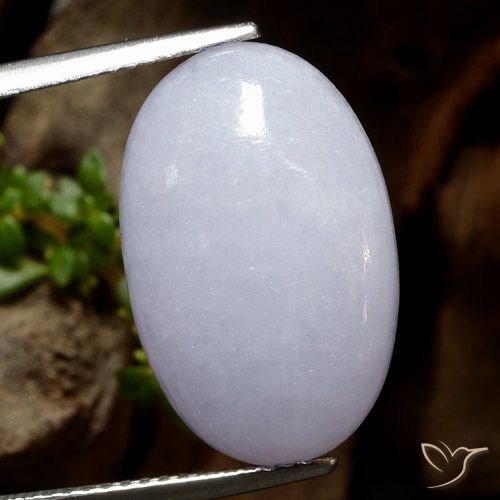 12.95ct Naturale Grigio Giadeite, Ovale, Traslucido