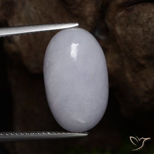 12.39ct Naturale Grigio Giadeite, Ovale, Opaco