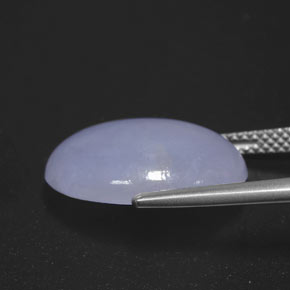 Giadeite naturale blu da 10,61 ct, taglio ovale, opaco