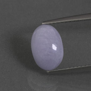 Giadeite naturale blu da 2,33 ct, taglio ovale, opaco