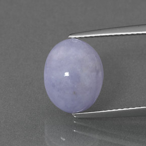 Giadeite naturale blu da 4,96 ct, taglio ovale, opaco