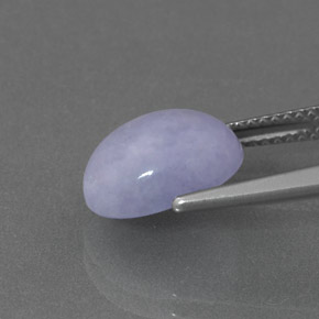 Giadeite naturale blu da 4,96 ct, taglio ovale, opaco