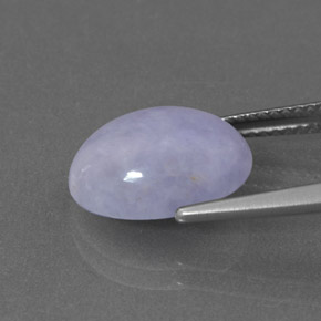 Giadeite naturale blu da 5,54 ct, taglio ovale, opaco