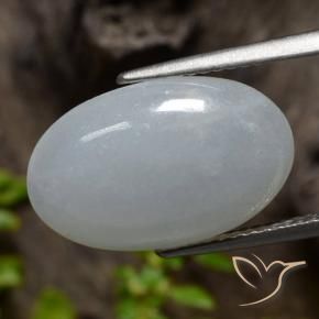 Giadeite Grigio medio naturale da 7.94 ct, Ovale, Opaco
