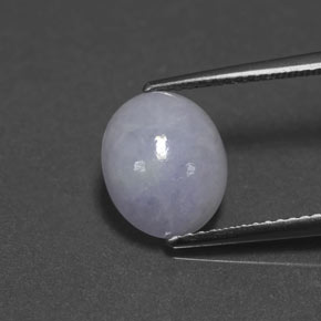 Giadeite naturale blu da 3,51 ct, taglio ovale, opaco
