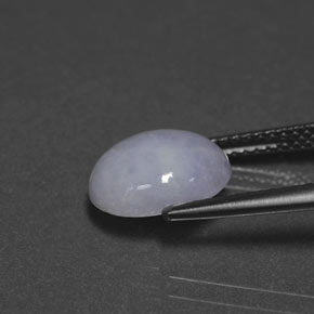 Giadeite naturale blu da 3,51 ct, taglio ovale, opaco