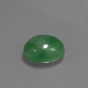 Giadeite naturale verde da 3,66 ct, taglio ovale, traslucido