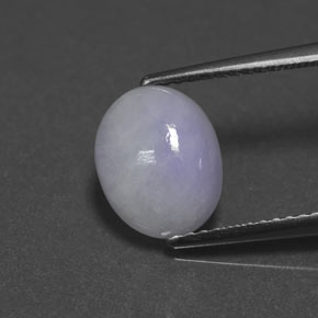 Giadeite naturale blu da 2,55 ct, taglio ovale, opaco
