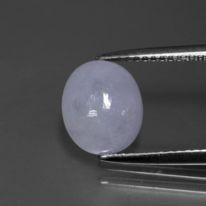 Giadeite naturale blu da 2,76 ct, taglio ovale, opaco