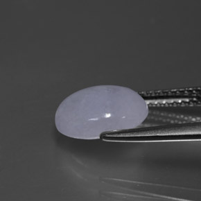 Giadeite naturale blu da 2,76 ct, taglio ovale, opaco