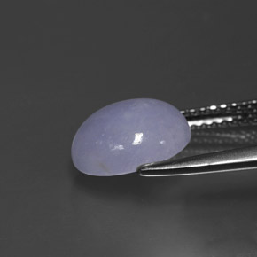 Giadeite naturale blu da 2,90 ct, taglio ovale, opaco