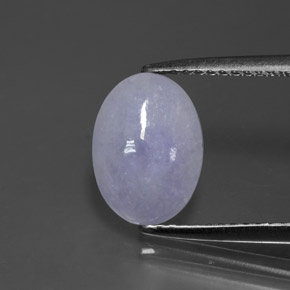 Giadeite naturale blu da 1,99 ct, taglio ovale, opaco
