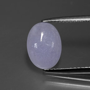 Giadeite naturale blu da 2,07 ct, taglio ovale, opaco