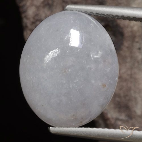 11.71ct Naturale Grigio medio Giadeite, Ovale, Traslucido