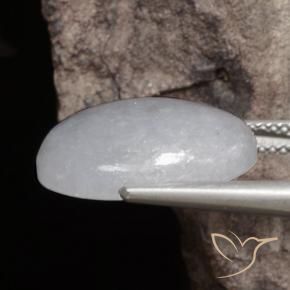 Giadeite Grigio medio naturale da 11.71 ct, Ovale, Traslucido