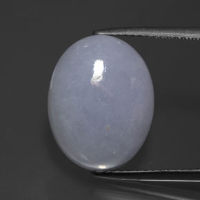Giadeite naturale blu da 12,87 ct, taglio ovale, opaco