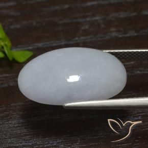 Giadeite Grigio medio naturale da 13.83 ct, Ovale, Traslucido