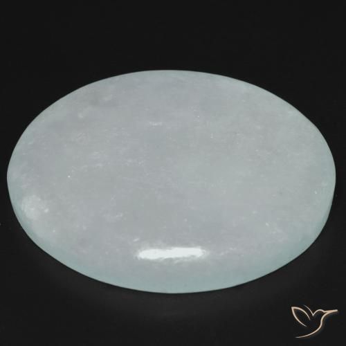 Giadeite Bianco bluastro naturale da 36.94 ct, Ovale, Traslucido