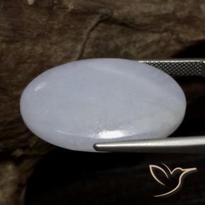 Giadeite Grigio bluastro chiaro naturale da 37.61 ct, Ovale, Opaco