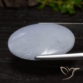 Giadeite Grigio chiaro naturale da 36.60 ct, Ovale, Opaco
