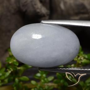 Giadeite Grigio chiaro naturale da 12.71 ct, Ovale, Opaco