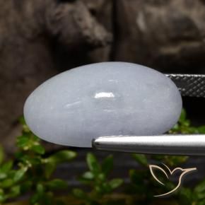 Giadeite Grigio chiaro naturale da 12.71 ct, Ovale, Opaco