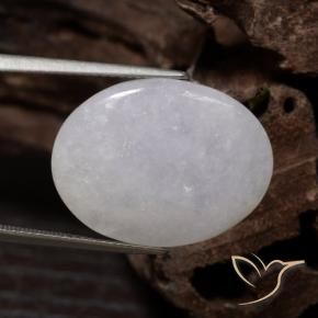 Giadeite Grigio naturale da 15.11 ct, Ovale, Traslucido