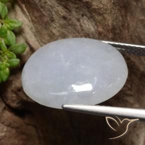 Giadeite Grigio medio naturale da 12.25 ct, Ovale, Traslucido