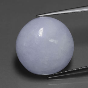 Giadeite naturale blu da 16,21 ct, taglio rotondo, opaco
