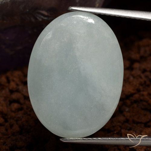 10.49ct Naturale Grigio verde Giadeite, Ovale, Traslucido